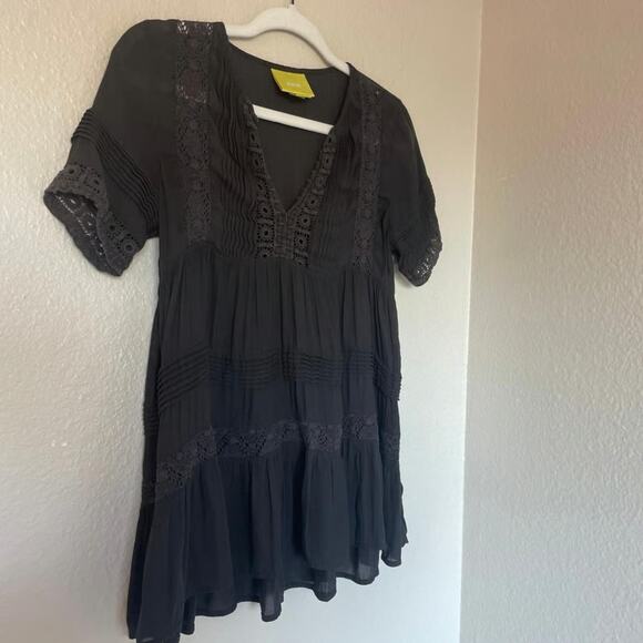 Anthropologie Maeve Lace Detail Tunic/Babydoll Top - Picture 2 of 6